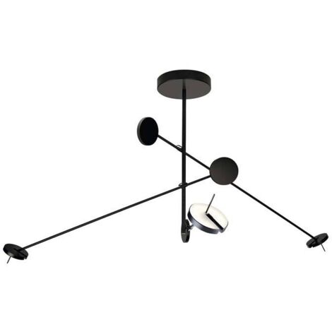 Grok Invisible - Suspension LED Plafonnier Noir Mat Coupe Phase Gradation 2295lm 2700K