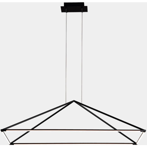 Grok Tubs - LED dekorative Decke Anhänger matt schwarz schwarz 90cm 3900lm 3000K