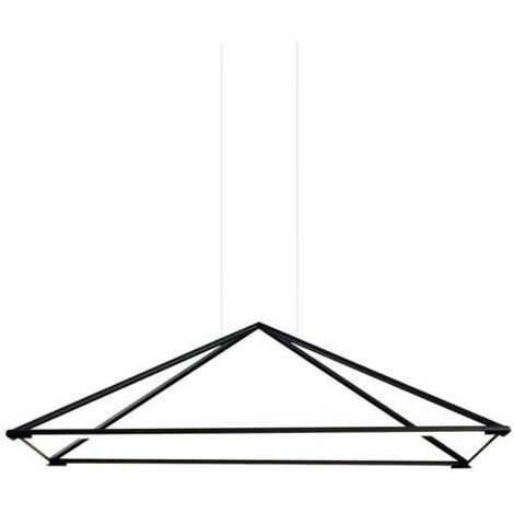 Grok Tubs - Plafonnier Décoratif LED Noir Mat 120cm 5200lm 3000K