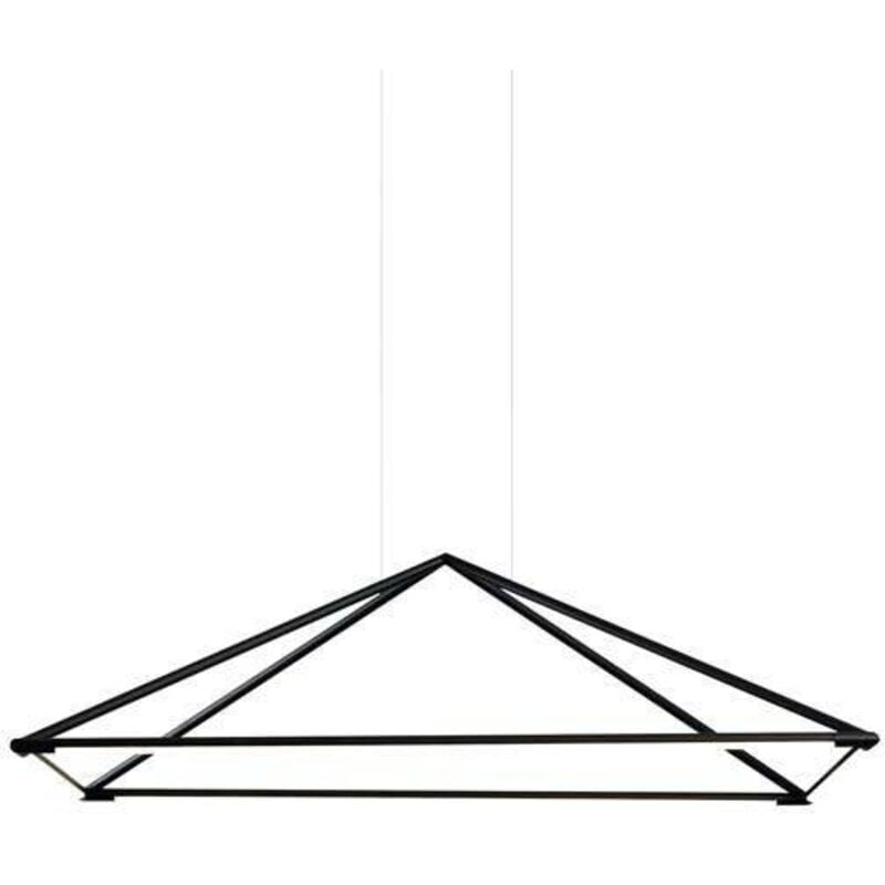 Leds-c4 - Grok Tubs - Sospensione decorativa a soffitto a led nero opaco 120 cm 5200 lm 3000 k.