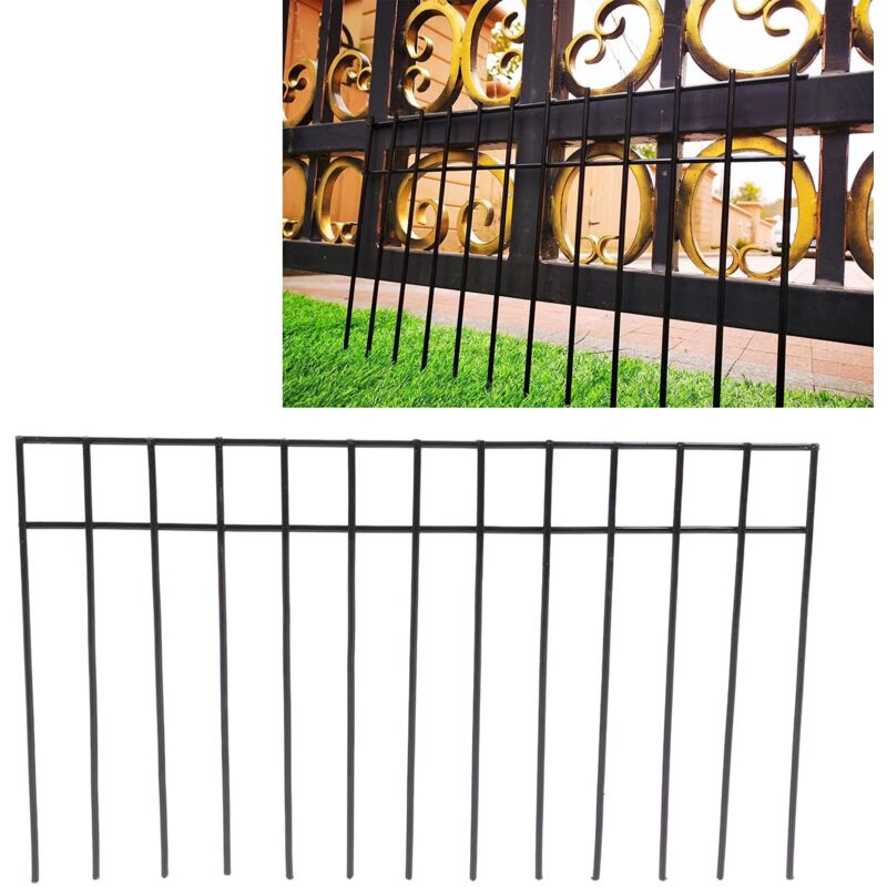 Groofoo - 10 Pack No Dig Pet Gates, Rustproof Alloy Steel Garden Fences, Outdoor Fences for Dogs and Rabbits, 20 x 12 Inch