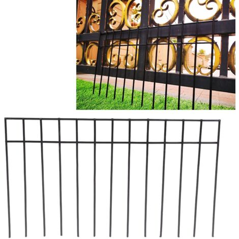 GROOFOO 10 Pack No Dig Pet Gates, Rustproof Alloy Steel Garden Fences, Outdoor Fences for Dogs and Rabbits, 20 x 12 Inch