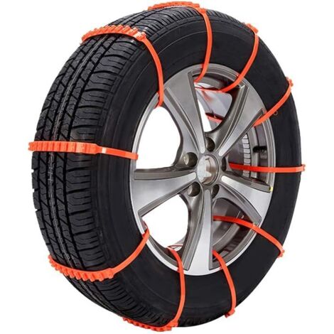 GROOFOO 10Pcs ChaîNes à Neige, ChaîNes De Pneu AntidéRapantes Universelles Pour Urgence ExtéRieure, Ceinture De Pneu De Voiture AntidéRapante Pour Toutes Les Voitures Avec Largeur De Pneu