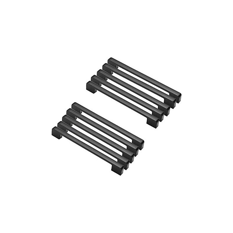 Ineasicer 10pcs poignées de porte noir en Alliage de zinc Poignées t Bar Baton Cuisine Armoire Entraxe de Trous 192mm(A) Ineasicer