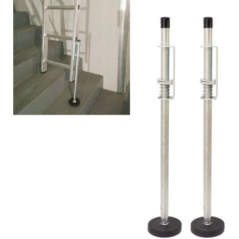 GROOFOO 2PCS Adjustable Ladder Leveler, 60cm Ladder Leveling Feet for Stable Platform and Level Ground