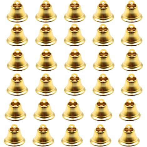GROOFOO 30 PièCes Petite Clochette Cloche Or 30mm Mini Cloches Peut êTre Utilisé pour Les DéCorations Carillons éOliens, Les DéCorations NoëL, Les Cloches De Temple Et Les Cloches pour Animaux Compagn
