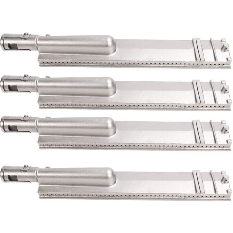 GROOFOO 4Pcs 304 Stainless Steel BBQ Gas Burner Tube High Strength Heat Resistant