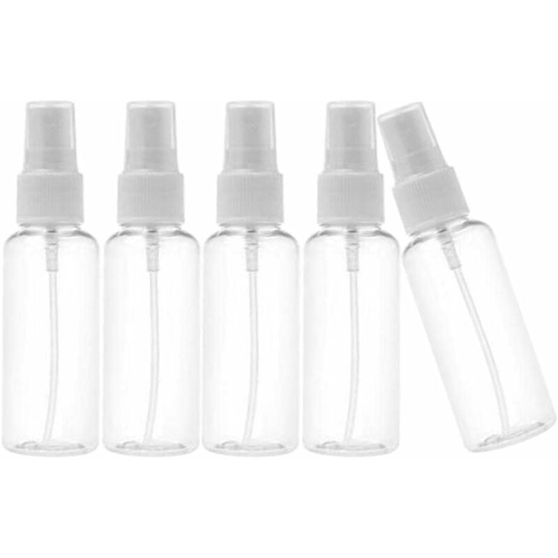 Groofoo - 5 pièces Flacon Vaporisateur Vide,Atomiseur en Plastique Transparent pour Parfum,Cosmétique,Eau - Clair,50 ml