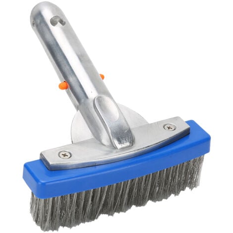 GROOFOO 5.5in Swimming Pool Stainless Steel Brush for Spa Pond Floor Wall Cleaning Equipment