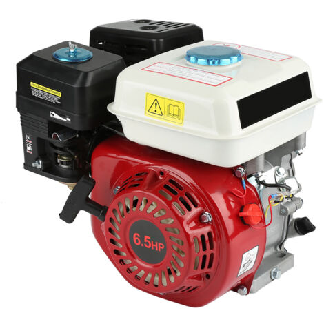 GROOFOO 6.5HP 4-Stroke Gasoline Engine, Universal Petrol Engine, 4.8KW Replacement Engine, 168F OHV 20mm 3.6L Petrol Engine for Machine Pump Industry