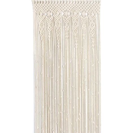 GROOFOO 95X200cm Macrame Wall Tapestry, Woven Macrame for Door, Room Divider, Window Curtain, Door Curtain, Wedding Backdrop, Bohemian Wall Decor