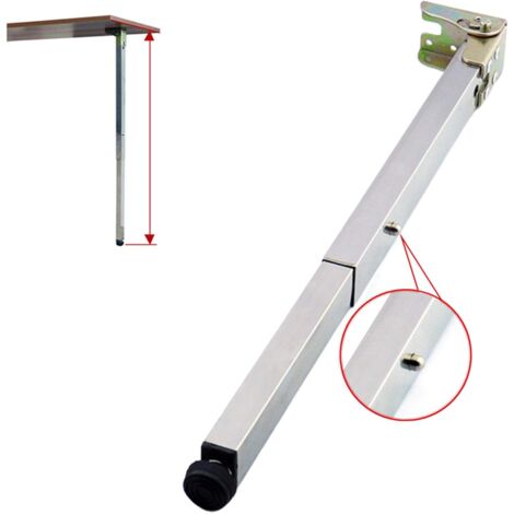GROOFOO Adjustable Stainless Steel DIY Furniture Table Legs, Telescopic Foldable Bar Desk Legs, for Dining Room Tables, Cabinet, 50-130cm, with Screws (80cm/31.5in)