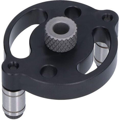 GROOFOO Aluminum Alloy Vertical Hole Punch Locator for Round Dowels, Woodworking Drilling Positioner