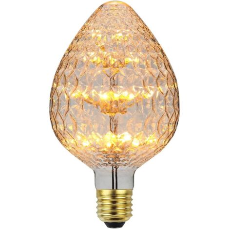 GROOFOO Ampoule LED vintage 2300K Lumière étoilée Ampoule Décorative feu d'artifice Lumière chaude E27 220/240 V,Verre,E27,3.00W 230.00V