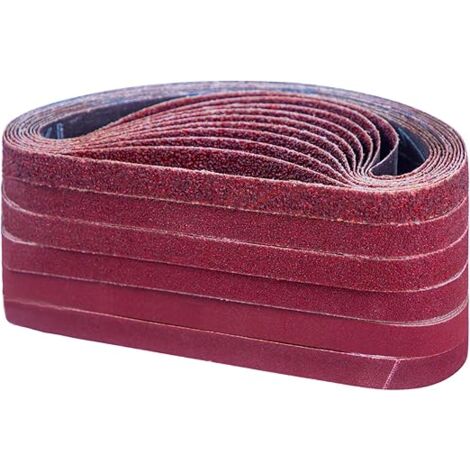 GROOFOO Assorted Sanding Belts 13 x 457 mm for Belt Sander - Pack of 30 (6 x Grit 40/80/120/180/320 Each)
