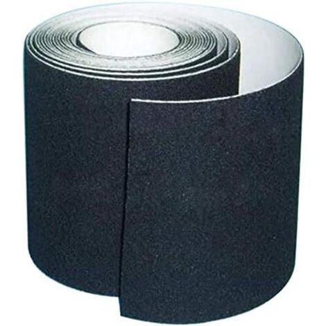 GROOFOO Bande antidérapante,haute Traction,peu de résidus de colle,meilleure prise en main,friction,adhésif abrasif pour les escaliers,sécurité,escabeau,intérieur,extérieur,Noir(15cm x 5m) GROOFOO