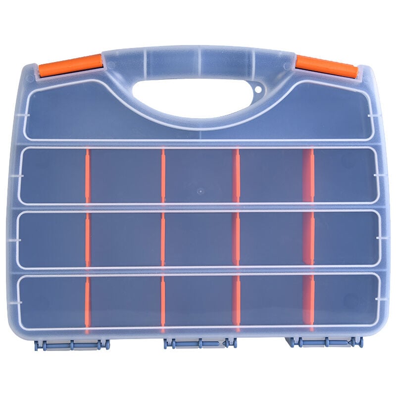 Groofoo - Boîte de Rangement Vis Portative, Double Side Petite Mallette de Rangement à Couvercle Plastique Casier Rangement Vis Outils avec
