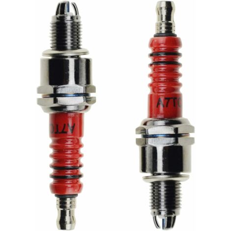GrooFoo Bougie d'allumage A7TC A7TJC avec 3 électrodes pour quads Quad GY6 50cc-125cc pour cyclomoteur
