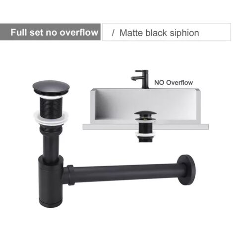 GROOFOO Trap, Universal Design Trap 45 x 40/50mm, Waste Trap with Expandable Extension Tube 120-225mm, Anti Odor Leak Proof (Model A Chrome)