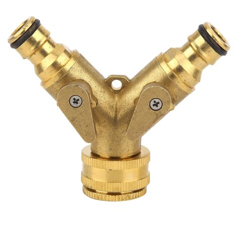 GROOFOO-Brass y shaped 3 Way Hose Connector Splitter Garden Water Splitter