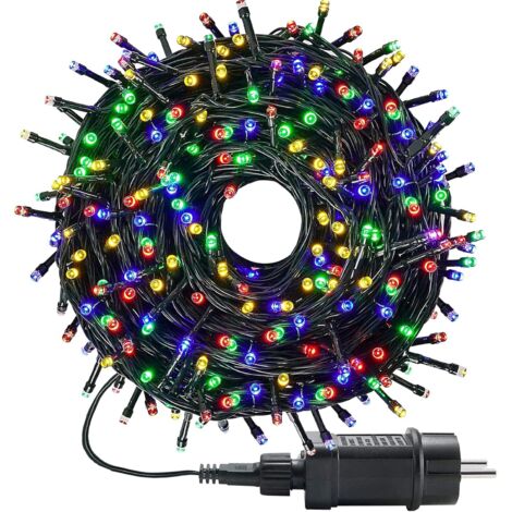 GROOFOO Guirlande Lumineuse Extérieure 30m 300 LEDs - Multicolore - Étanche - 8 Modes + Minuterie + Mémoire - Décoration de Jardin, Cour, Maison, Noël, Mariage