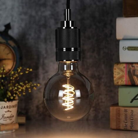 GROOFOO Led Ampoules Ampoule Vintage 4W Dimmable Verre Fumé 2700K Blanc Chaud Vis Edison E27 Base 220 / 240V Ampoules Décoratives G95