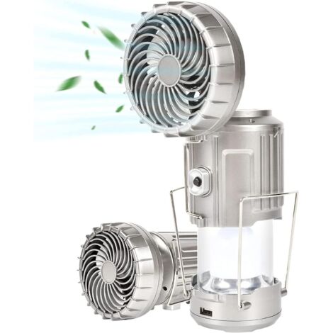 GROOFOO LED Lampe Camping Rechargeables,Lampe camping ventilateur,lanterne solaire exterieur ,ventilateur portable multifonctionnel de camping,lampe led rechargeable