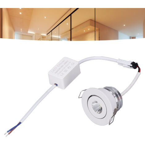 GROOFOO LED Recessed Light Mini Adjustable Angle Aluminium Recessed Ceiling Light White 85‑265V Ordinary Light 4000K