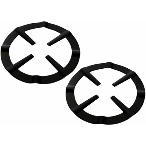 GrooFoo Lot de 2 anneaux pour cuisinière à gaz, plaque de cuisson à gaz, croix, support de casserole, grille de réchaud à gaz, anneau de fixation pour cafetière à expresso, four et cuisine GrooFoo