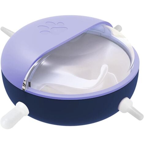 GROOFOO Newborn Puppy Kitty Milk Bowl with Nipples Multi- pet Silicone Breastfeeding Device Milk Feeder for Cats Dogs Rabbits, Purple