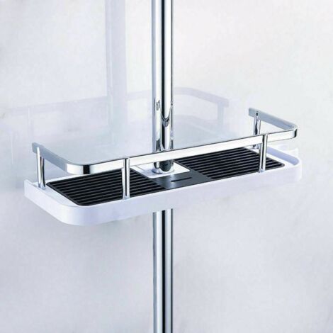 GROOFOO No Drilling Shower Shelf Bathroom Shower Caddy Rack Storage Organiser