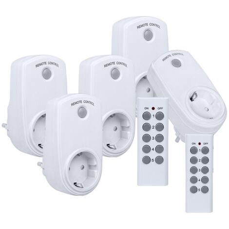 Interrupteur Radio 4 Canaux 230V - Récepteur Avec 2 Télécommandes - Commande à Distance Jusqu’à 200m