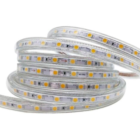 GROOFOO Ruban à LED avec Interrupteur 1M Bande LED 220V IP65 étanche Led Ruban Lumineuse,Bleu