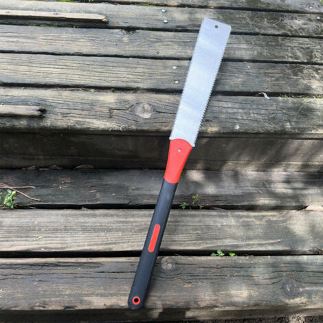 GROOFOO Ryoba Japanese Saw 29cm, Double Sided Japanese Carpenter's Saw, Carbon Steel Pull Saw for Wood and Plastic Working, Wood Saw with Interchangeable Blade