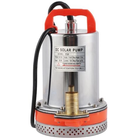 GROOFOO Small Submersible Pump, 8M Lift, Battery and Solar Powered, Long Life, High Temperature Resistance, Stainless Steel, Ideal for Watering (12V)