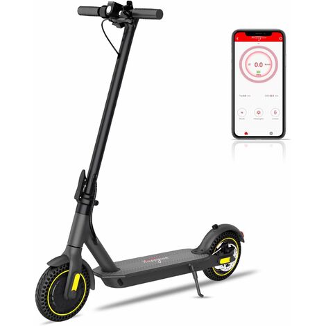 GrooFoo Trotinette Electrique Adulte Pliable Scooter électrique, 26km Autonomie, 3 Niveaux de Vitesse, APP Control Rapide Portable Navettage Urban GrooFoo
