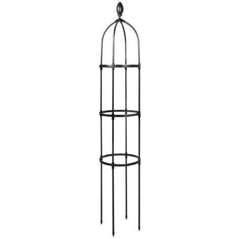 GROOFOO Tuteur de Jardin 145 cm Colonne rosiers Support pour Plantes grimpantes Ø 31.7 cm Obélisque de Jardin