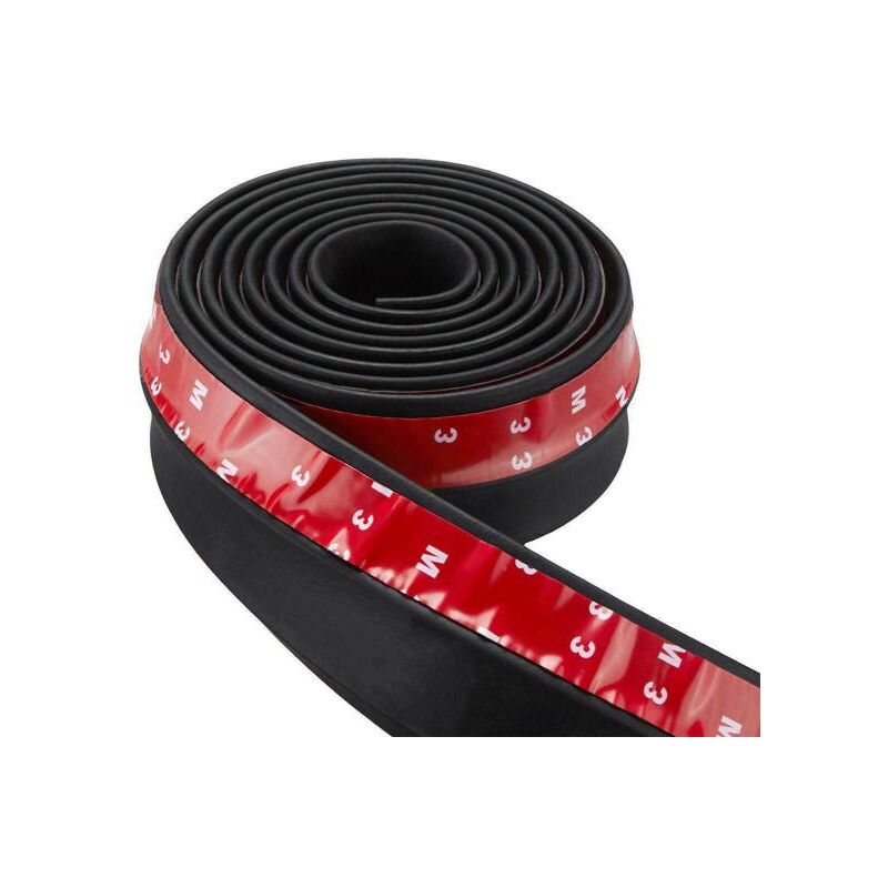 Groofoo - Universal Car Lip Skirt Protector Rubber Splitter Front Bumper Spoiler Side 2.5M