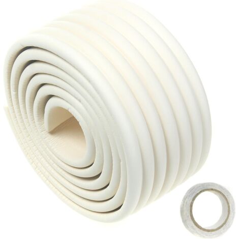 GROOFOO Universel Rouleau en Mousse, 200cm x 80mm x 8mm, Epaissir Mousse Antichoc Sécurité épreuvage pour Bébé/Enfants Kits. Tout Usage Anti-Crash Protection, Souple et Flexible，Beige