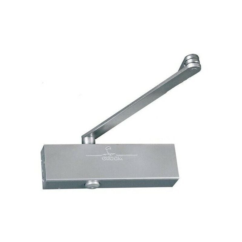 GR205111MALE Ferme porte GR200 force 5/2 bras standard + kit visserie argent - Groom