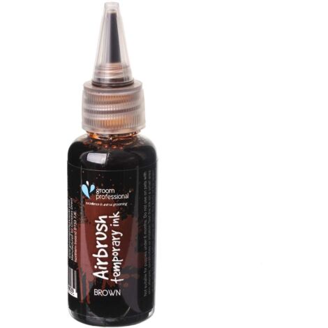 GROOM PROFESSIONAL Creative Airbrush - Inchiostro temporaneo per aerografo, 30 ml, Colore: Marrone