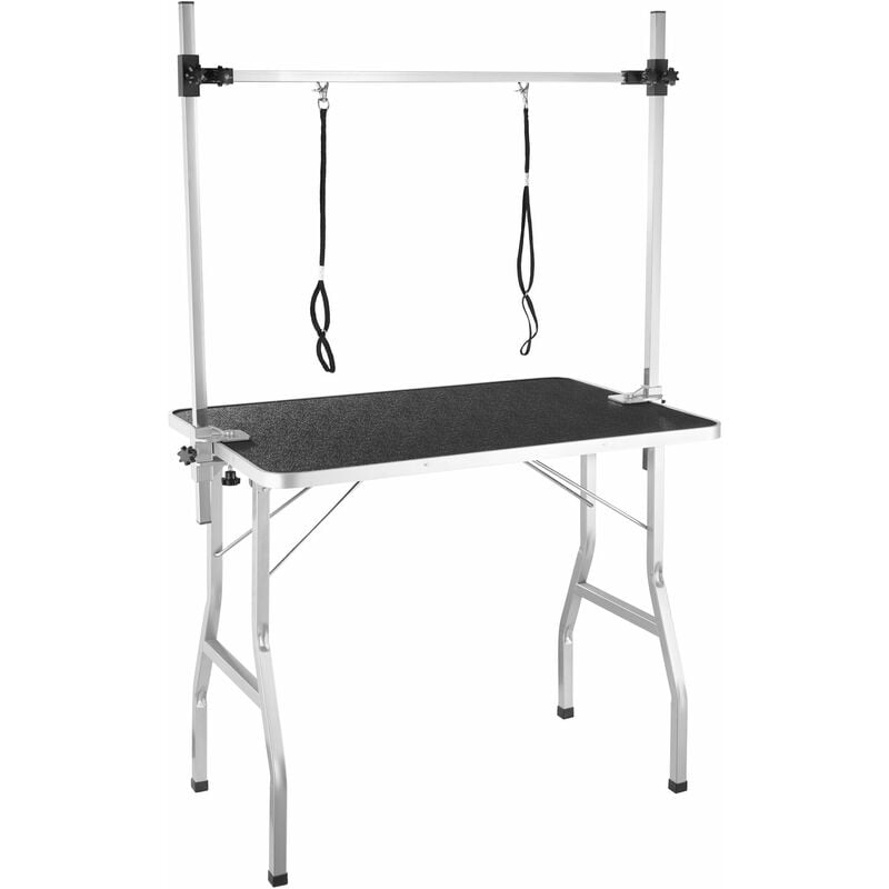 Dog Grooming Table - 2 height-adjustable arms, 2 leashes, scratch-resistant - grooming table, dog grooming harness, dog table