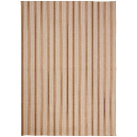 Groove Teppich 170x120cm gestreift beige Leinen - Atmosphera créateur d'intérieur