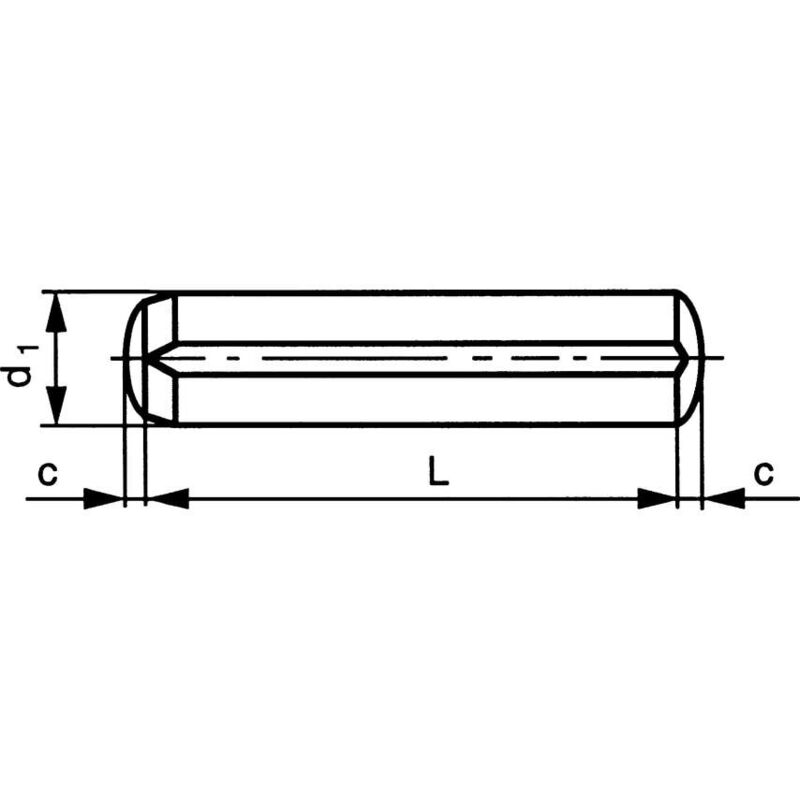 Qualfast - 2.5X10MM Groove Pin Full Parallel Chamfer- you get 10
