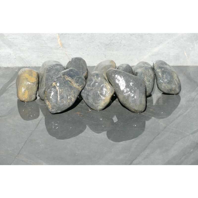 Gros Galet noir Mat 100-200 - pack 10 Galet