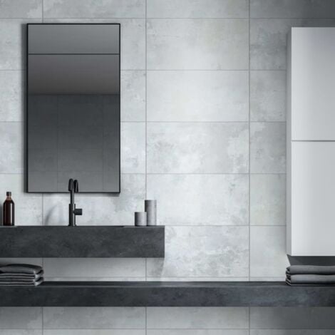 Metallo alluminio cucina bagno piastrelle mosaico Celeste