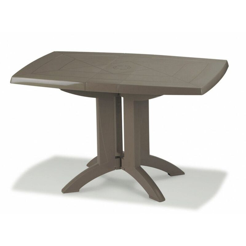 Grosfillex - table vega 118x77x72 cm coloris taupe - taupe
