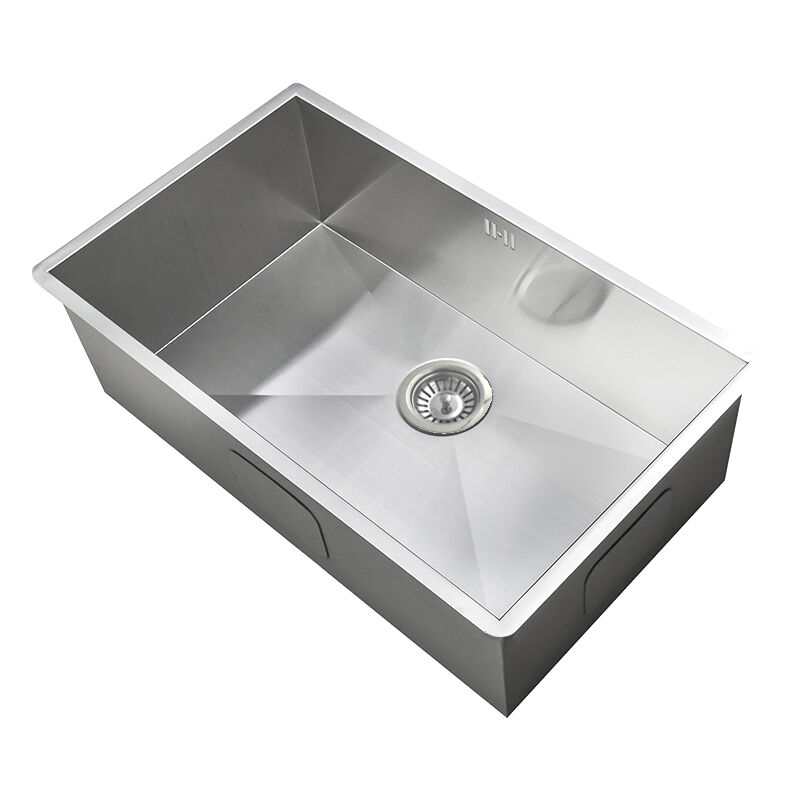 Groß 1cm Radius handgefertigtes eckiges Küche Spülbecken für Unterbau