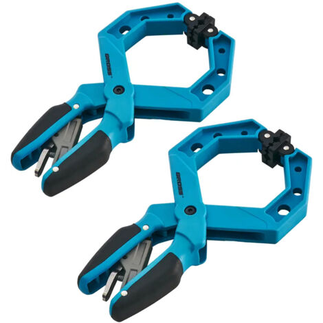 Gross 20805 4inch/100mm Locking Clamp with plastic body and toothed locking mechanism - Twin Pack