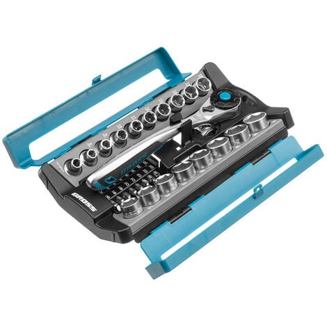 GROSS - Clé à cliquet et douilles 1/2" 3/8" - 36 pièces.